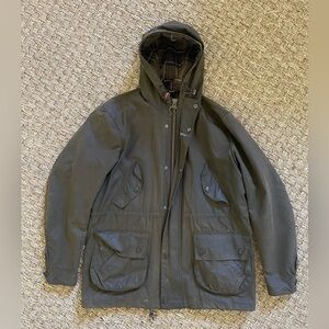Barbour for J. Crew waxed cotton parka.